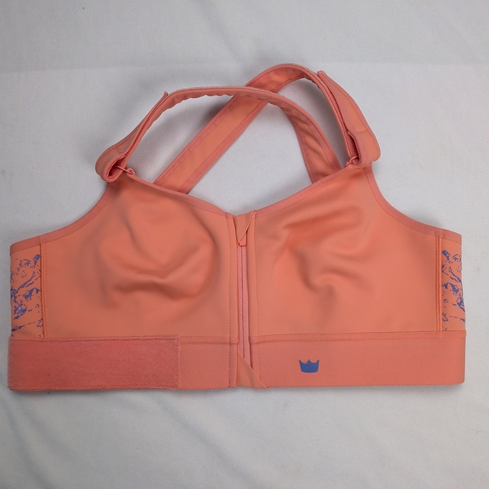 SHEFIT Ultimate Sports Bra Coral Peach High Impact Front Zip 1Luxe Size 1L